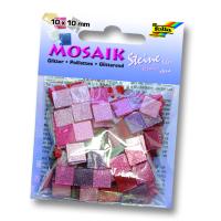 Folia Mozaik 10x10mm 45 gr Glitter-pembe 190 adet