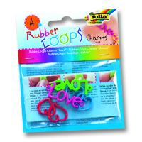 Folia Rubber Loops charms love 100 adet 5 renk