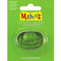 Makin's Clay Kesme Kalıbı Oval 3 Parça