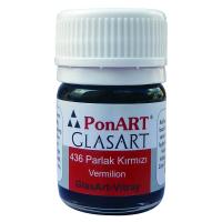 PonART Glass Art 20 ml Parlak Kırmızı