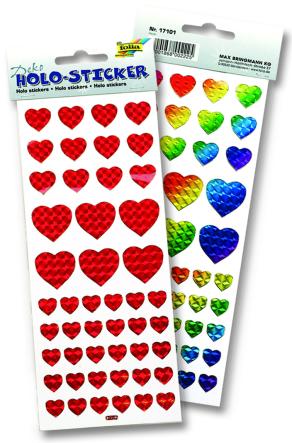 Folia Holo Sticker Kalp 2tabaka