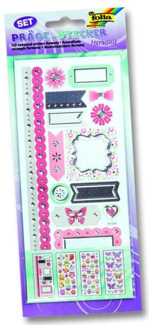 Folia Kabartmalı Sticker 10X23cm 4tabaka Harmony