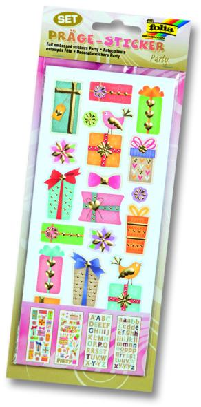 Folia Kabartmalı Sticker 10X23cm 4tabaka Party