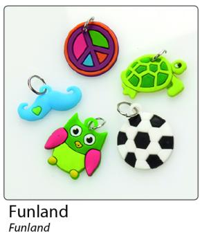 Folia Rubber Loops Charms Funland 6 çeşit