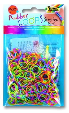 Folia Rubber Loops Çizgili 500 adet 25 s-clips