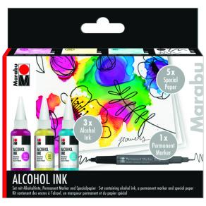 Marabu Alcohol Ink Set Flowers 3x20ml